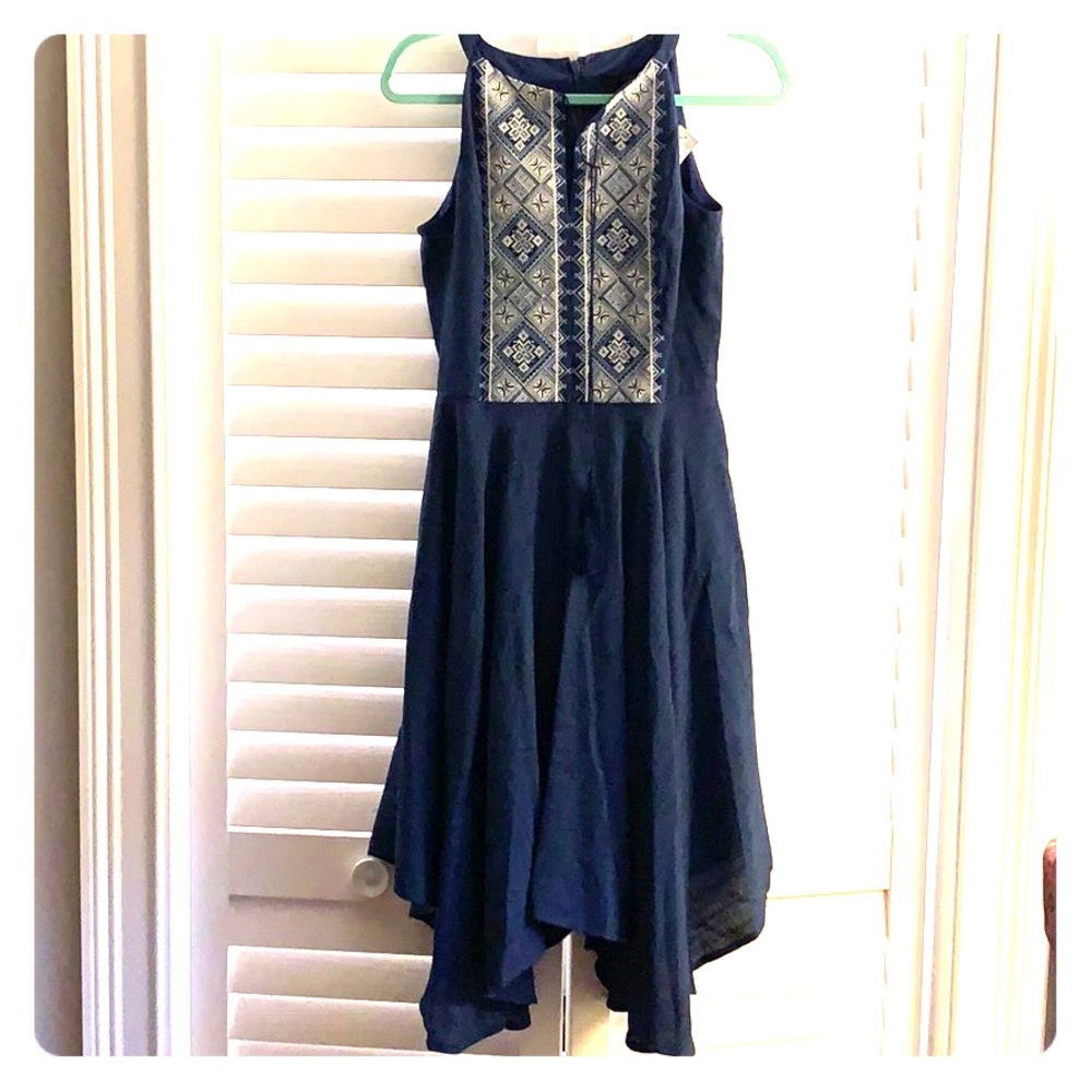 Denim Blue Halter Dress